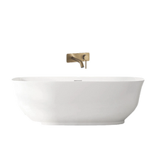 Lisbon Acrylic Freestanding Bath with  Antique Brass Wall Mixer Set